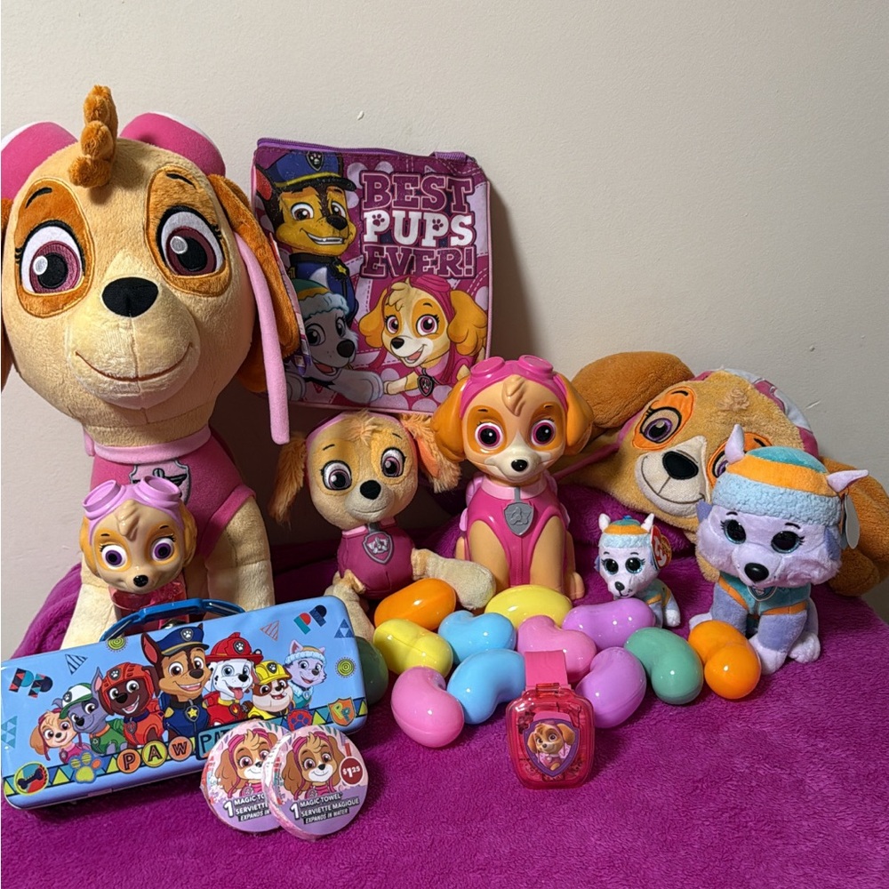 Paw Patrol Skye Pink Plush Toy Set